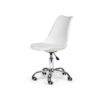 Set 2 Scaune Rotative Bigshot BSC009W, Ajustabile, Perna Inclusa, 94 x 49 x 42 cm, Albe Set 2 Scaune Rotative Bigshot BSC009W, Ajustabile, Perna Inclusa, 94 x 49 x 42 cm, Albe