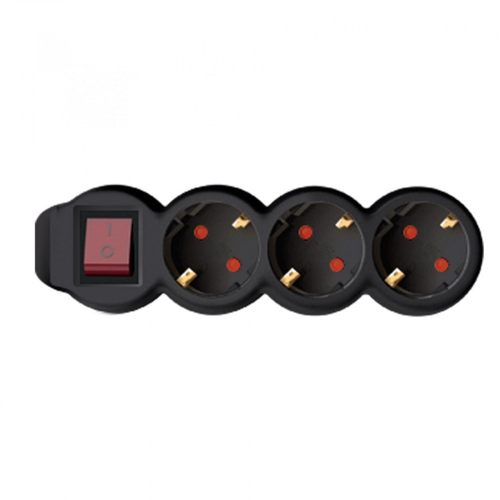 Home nv 3k-3/bk/1.5 3m 1.5 mm2 черен 3-ключ разпределител