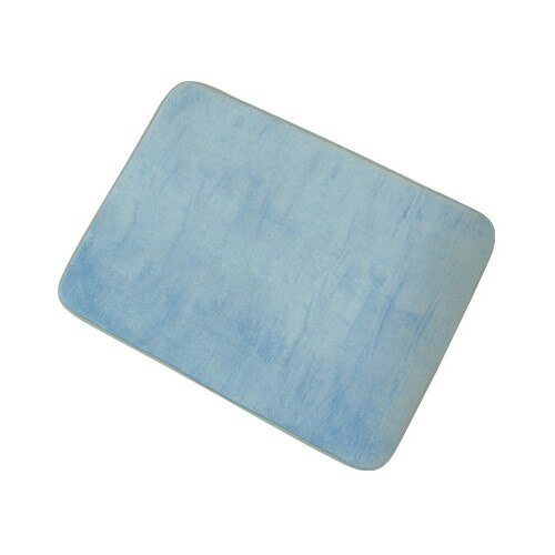 Covor cu memory foam, cu antiderapant, albastru deschis