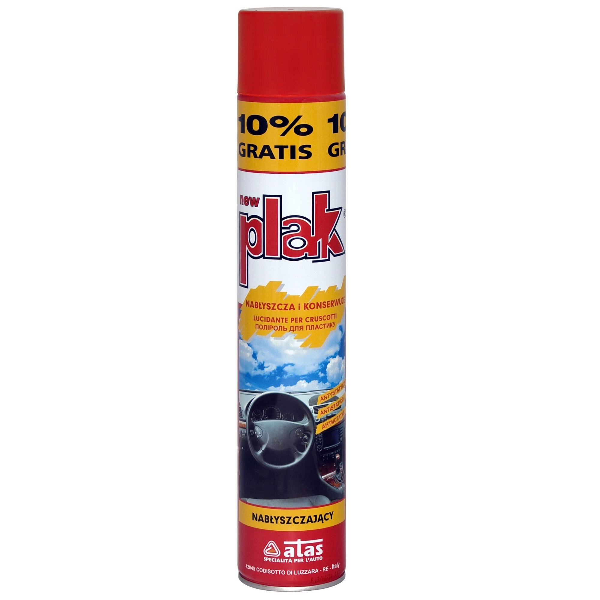 Spray siliconic pentru curatarea bordului ATAS PLAK 750ML Capsuni