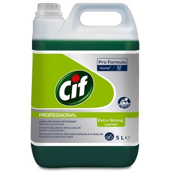 Detergent de vase concentrat Extrastrong Lemon, CIF, 5 l Detergent de vase concentrat Extrastrong Lemon, CIF, 5 l