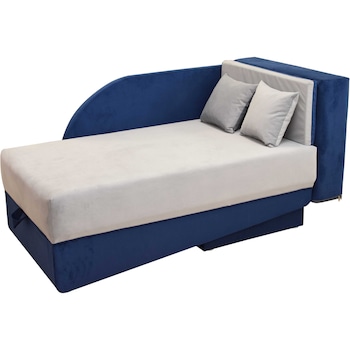 Canapea extensibila Sani Jacky,colt Stanga, 155 x 84 x 80 cm, Albastru/Gri Canapea extensibila Sani Jacky,colt Stanga, 155 x 84 x 80 cm, Albastru/Gri
