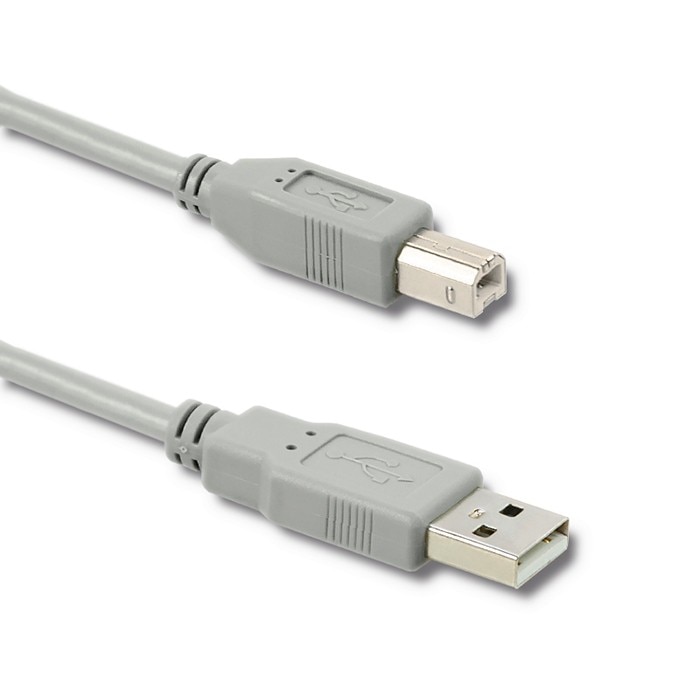 Cablu USB 2.0 Qoltec, AM to BM, 0.5 m, Gri