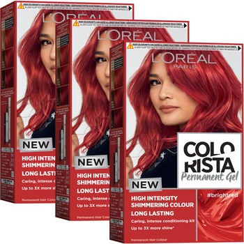 Pachet promo: 3 x Vopsea de par gel permanenta L'Oreal Paris Colorista Bright, 204 ml Pachet promo: 3 x Vopsea de par gel permanenta L'Oreal Paris Colorista Bright, 204 ml