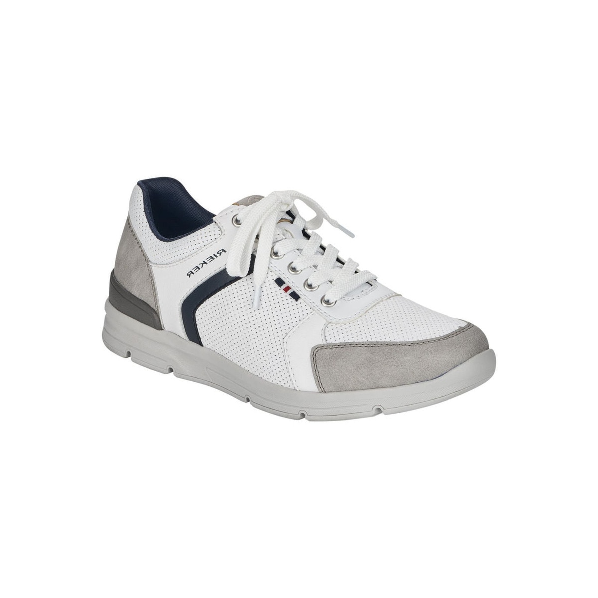 Pantofi sport barbati, Rieker, Pacific Casual Trainers, Piele ecologica, Alb
