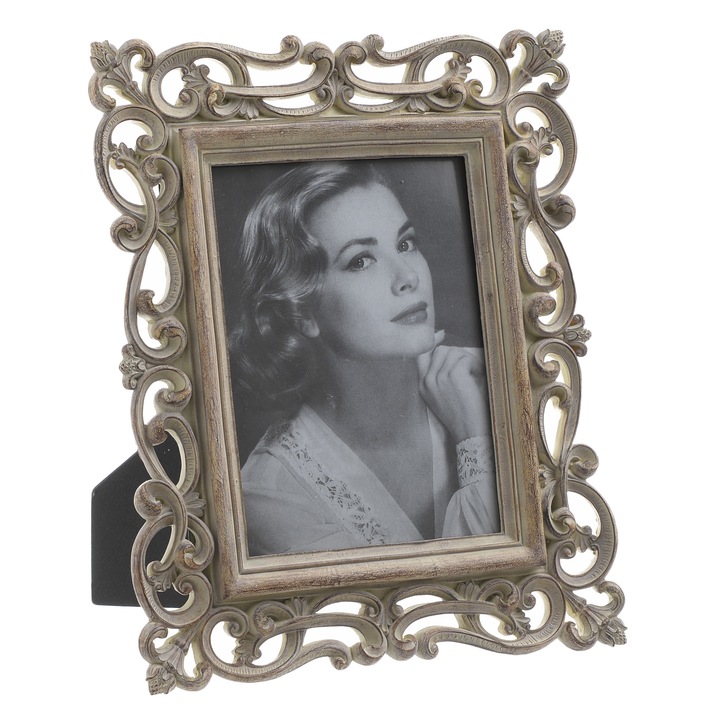 Rama foto, aspect antichizat, bej, 13 X 18 cm