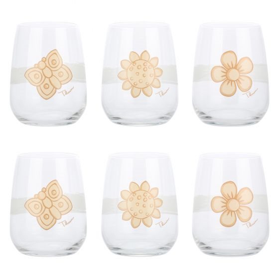 Set 6 pahare sticla, THUN, model Elegance, 390 ml