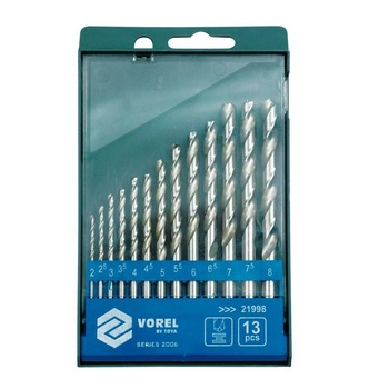 Set 13 burghie pentru metal Vorel 21998, dimensiune 2-8mm, HSS Set 13 burghie pentru metal Vorel 21998, dimensiune 2-8mm, HSS