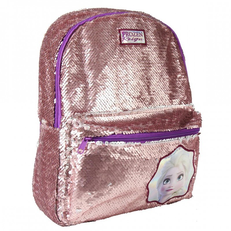 Ghiozdan Frozen 2 Elsa Cu Paiete , 31x41x13cm , Roz