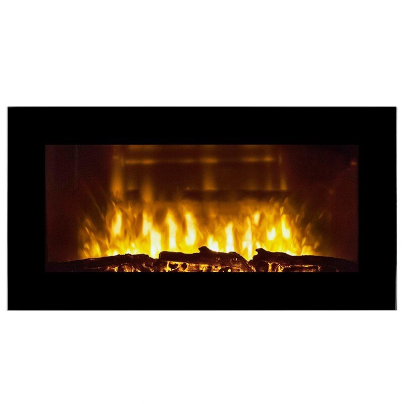 Semineu electric de perete 2000W, Home, LED efect de flacara, timer, telecomanda, program saptamanal