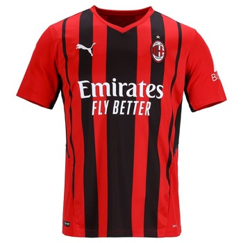 Tricou Home Ac Milan rosu-negru Tricou Home Ac Milan rosu-negru