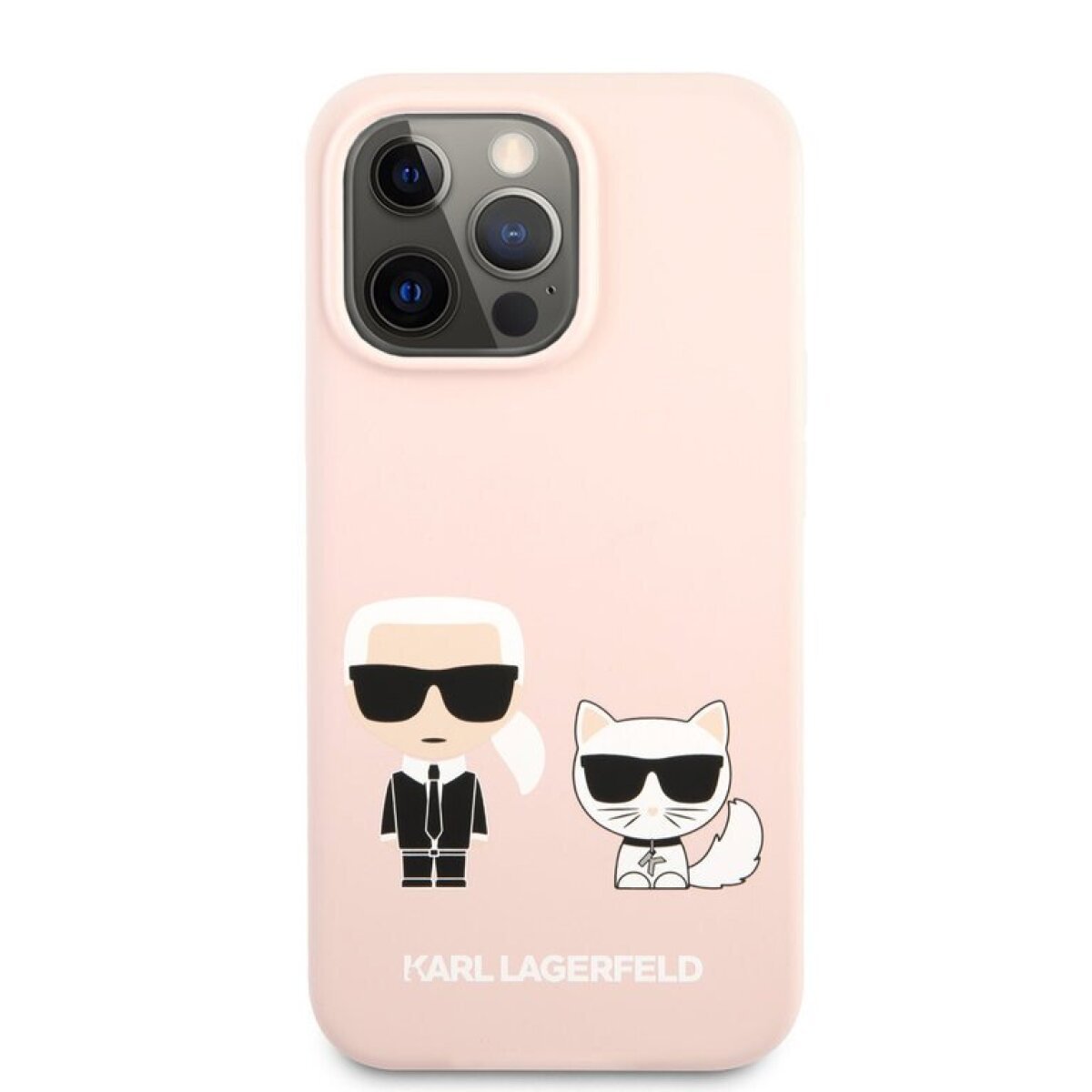 Husa Cover Silicone Case Karl Lagerfeld Liquid pentru iPhone 13 Pro KLHCP13LSSKCI Pink