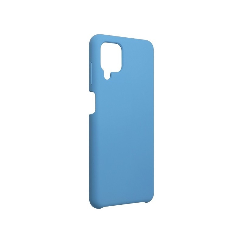 Husa Spate Forcell Silicone Compatibila Cu Samsung Galaxy A12, Microfibra La Interior, Silicon Soft, Albastru
