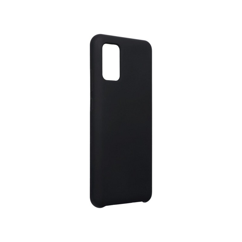 Husa Spate Forcell Silicone Compatibila Cu Samsung Galaxy A02s, Microfibra La Interior, Silicon Soft, Negru