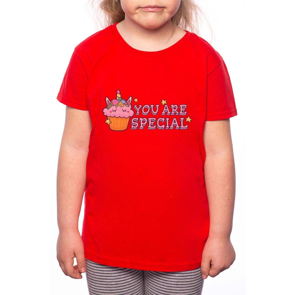 Tricou Fetita, You Are Special, 100% Bumbac, P113, Rosu