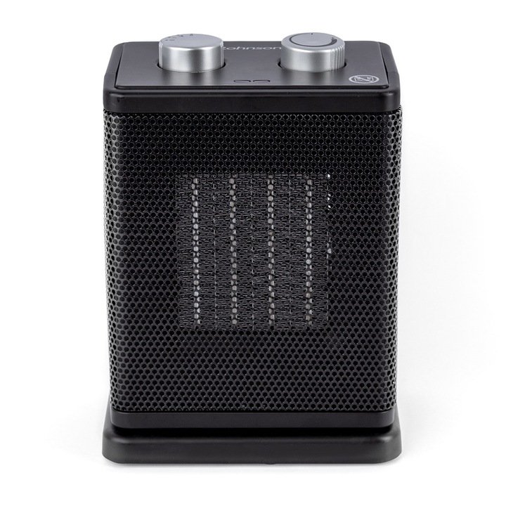 Керамична вентилаторна печка Rohnson R8068, 1800 W, 3 настройки, Зашита от преобръщане, Черна