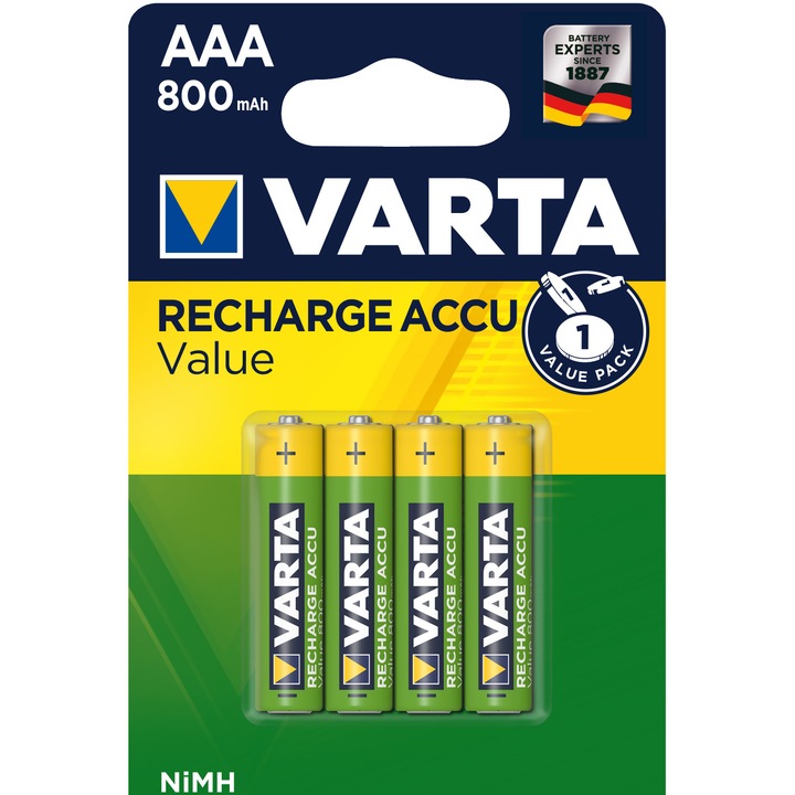 Acumulatori Varta Value AAA 800 mAh , 4 buc