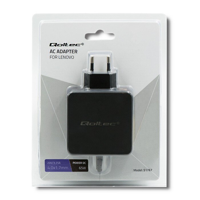 Adaptor Lenovo Qoltec, 65W, 20V
