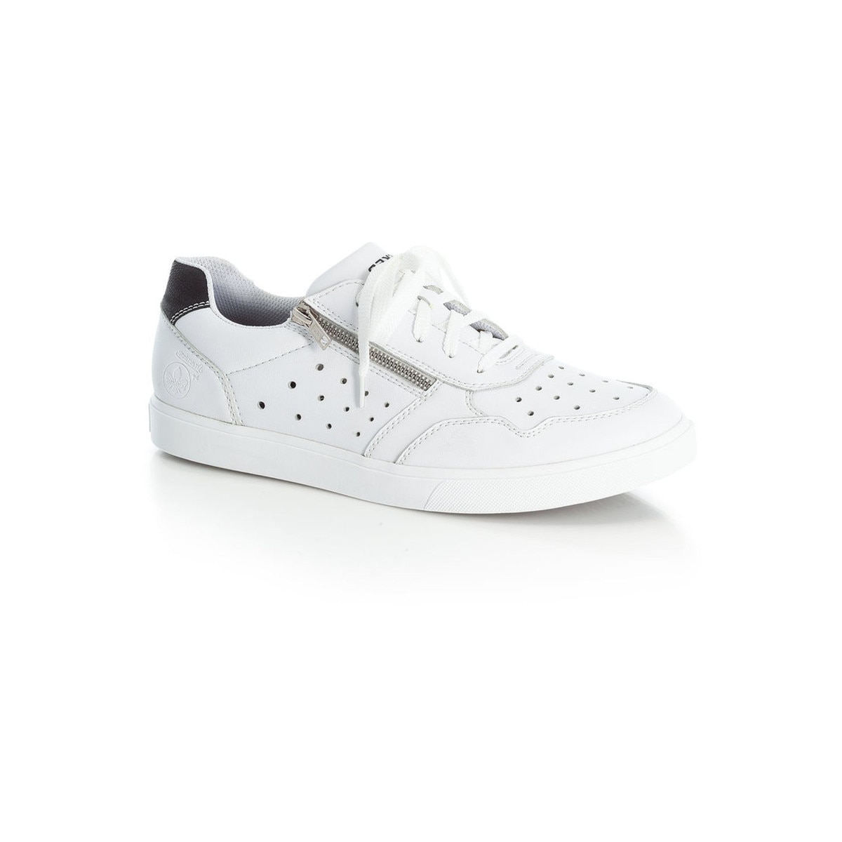 Pantofi sport barbati, Rieker, Casual Trainers, Piele ecologica, Alb