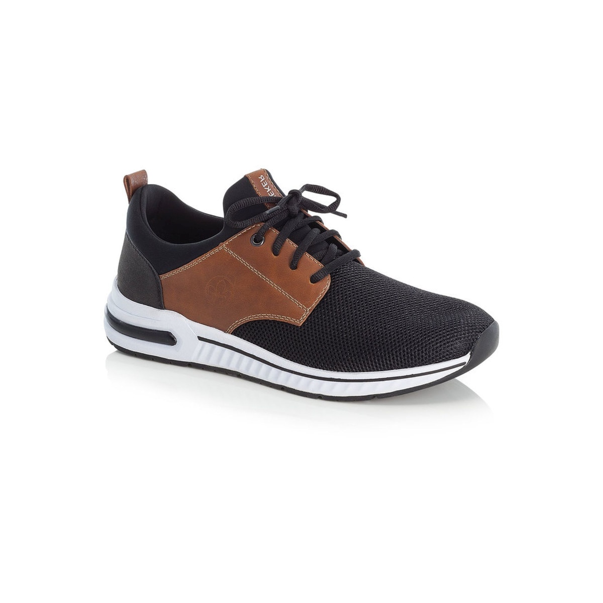 Pantofi sport barbati, Rieker, Amaretto Casual Trainers, Piele ecologica, Negru