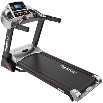 Banda de alergat electrica BodyFit A6000, Motor 3.25 CP, App FitShow, 15% Inclinatie electrica, Viteza pana la 16km/h, 130 kg Greutate Suportata, Suprafata alergare 130 x 46 cm Banda de alergat electrica BodyFit A6000, Motor 3.25 CP, App FitShow, 15% Inclinatie electrica, Viteza pana la 16km/h, 130 kg Greutate Suportata, Suprafata alergare 130 x 46 cm