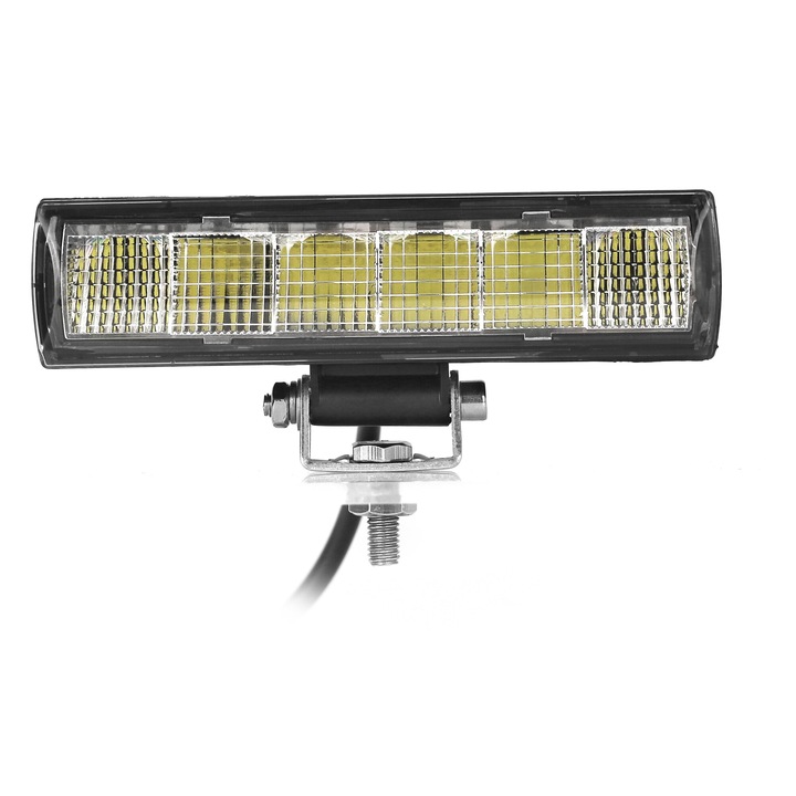 Led Bar Proiector Flexzon, 3 functii, 15,4cm, 18W, 1500lm, 12V - 24V, E-Mark, pentru ATV, Jeep, Barca, Camion, Tractor