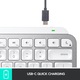 Клавиатура Безжична Logitech MX Keys Mini за Mac, Bluetooth, US INTL layout, Pale Grey