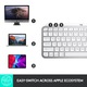 Клавиатура Безжична Logitech MX Keys Mini за Mac, Bluetooth, US INTL layout, Pale Grey