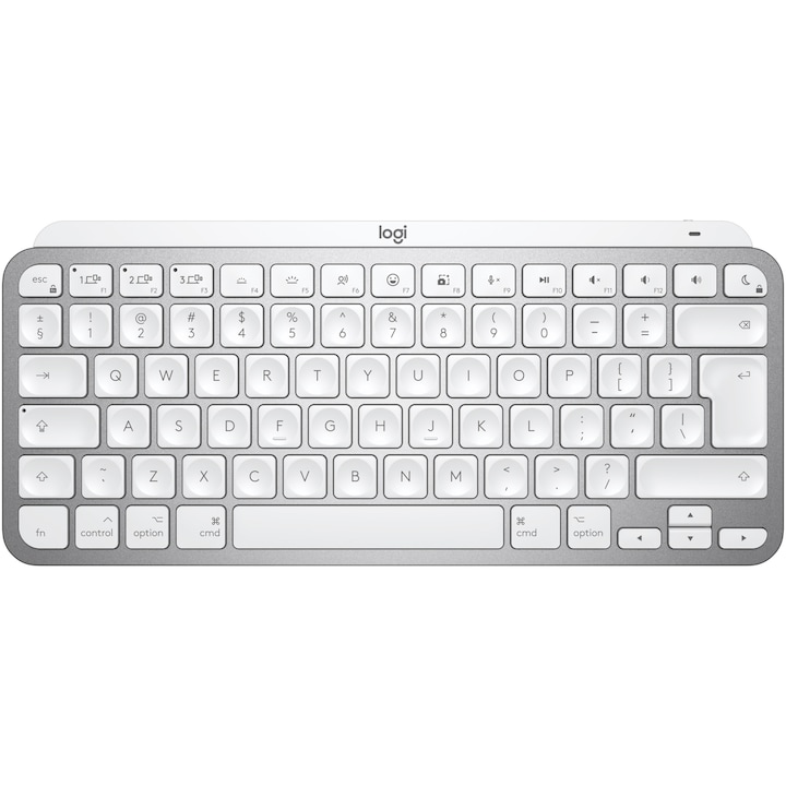 Клавиатура Безжична Logitech MX Keys Mini за Mac, Bluetooth, US INTL layout, Pale Grey