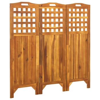 Paravan de camera cu 3 panouri, 121x2x120 cm, lemn masiv acacia 311877 Paravan de camera cu 3 panouri, 121x2x120 cm, lemn masiv acacia 311877