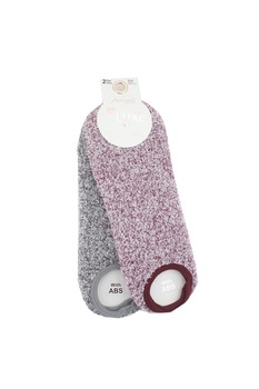 Set 2 perechi sosete de casa Luxe, Antonio, 830015199, Gri/Bordo Set 2 perechi sosete de casa Luxe, Antonio, 830015199, Gri/Bordo