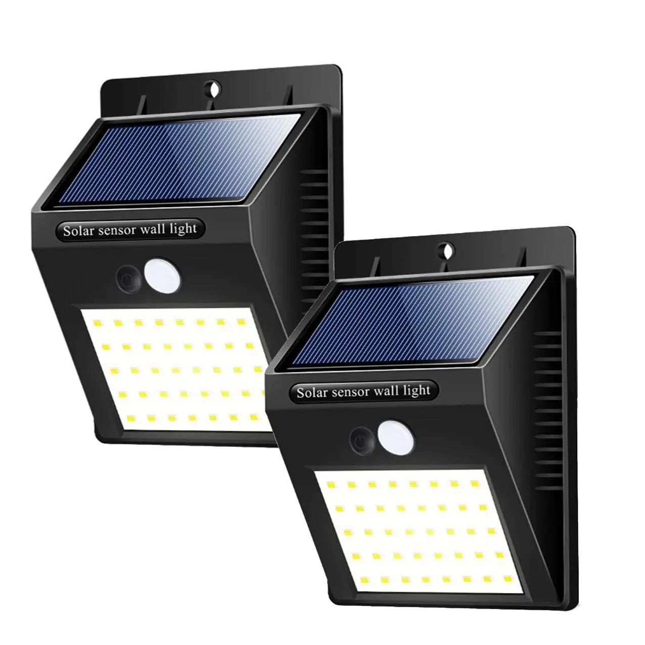 Set 2 Lampi Solare cu 40 LED, senzor de miscare si senzor de lumina