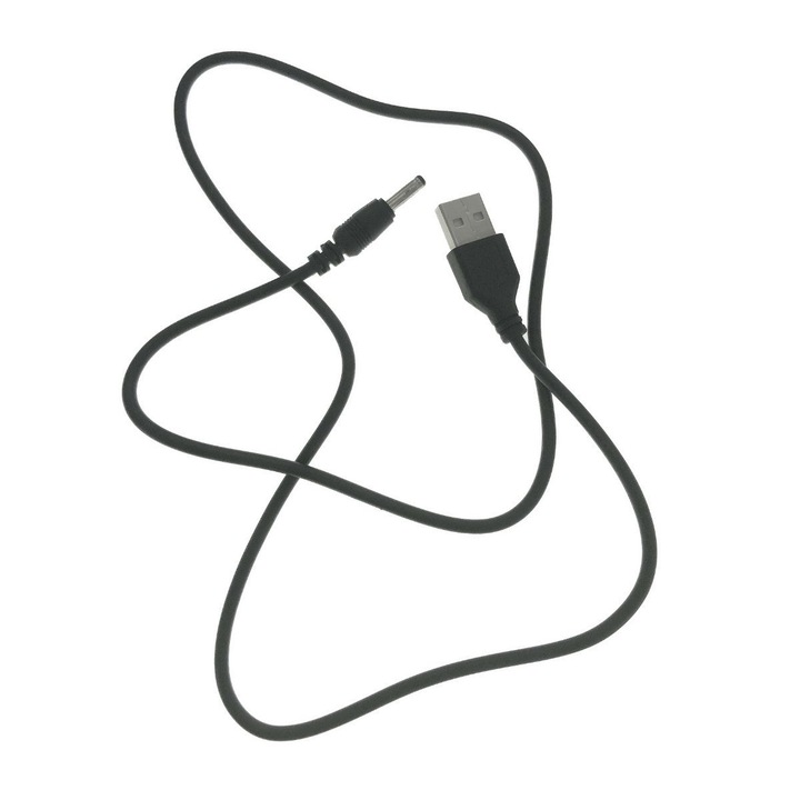 Cablu de alimentare USB 2.0 la DC 1.2 mm, Negru, ALX-BBL3894