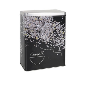 Cutie din metal pentru depozitat cereale, 16x9.5x20.5 cm Cutie din metal pentru depozitat cereale, 16x9.5x20.5 cm