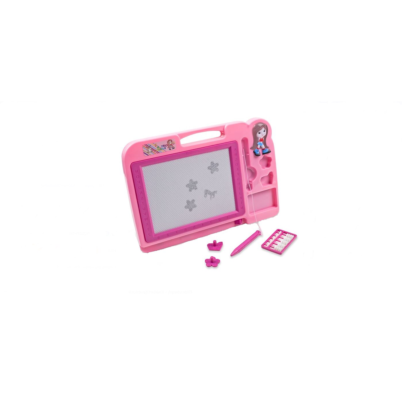 Tablita de scris sau desenat 2 in 1, magnetica si pentru creta ,,Scrie-sterge