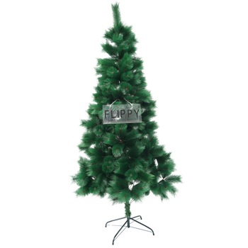 Brad artificial de Craciun tip pin, inaltime 150 cm, diametru 85 cm, 160 ramuri cu ace 3D 12 cm, Flippy, verde, suport metalic inclus Brad artificial de Craciun tip pin, inaltime 150 cm, diametru 85 cm, 160 ramuri cu ace 3D 12 cm, Flippy, verde, suport metalic inclus