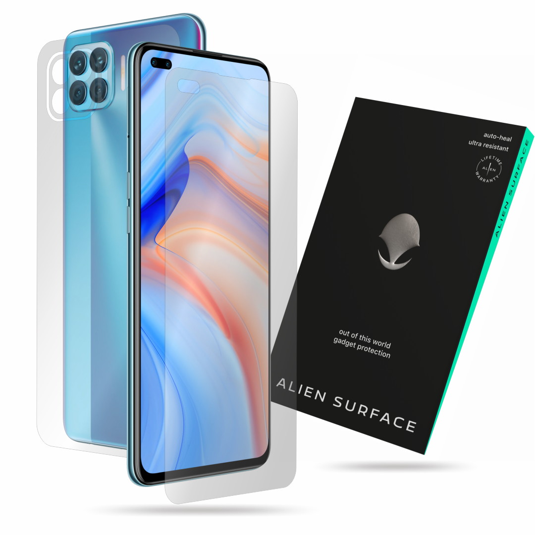 Folie Alien Surface, compatibila cu Oppo Reno 4 Lite, protectie ecran, spate, laterale