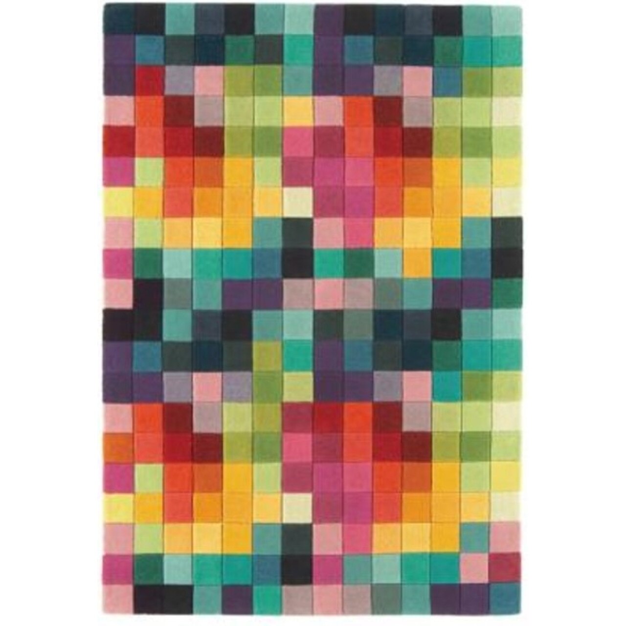 Covor, Bedora, Patch, 160x230 cm, 100% lana, multicolor, finisat manual