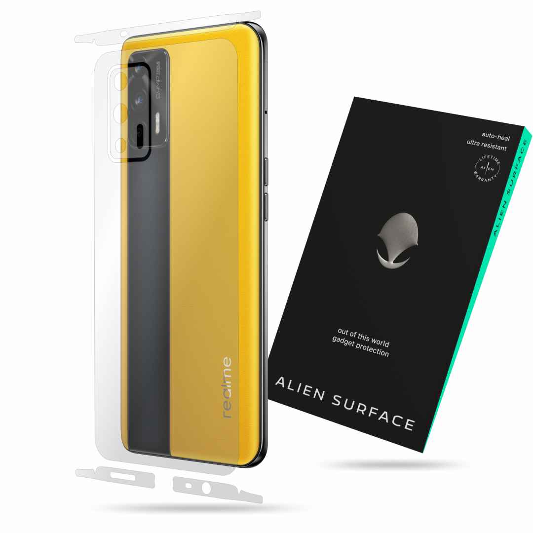 Folie Alien Surface, compatibila cu Realme GT 5G, protectie spate, laterale