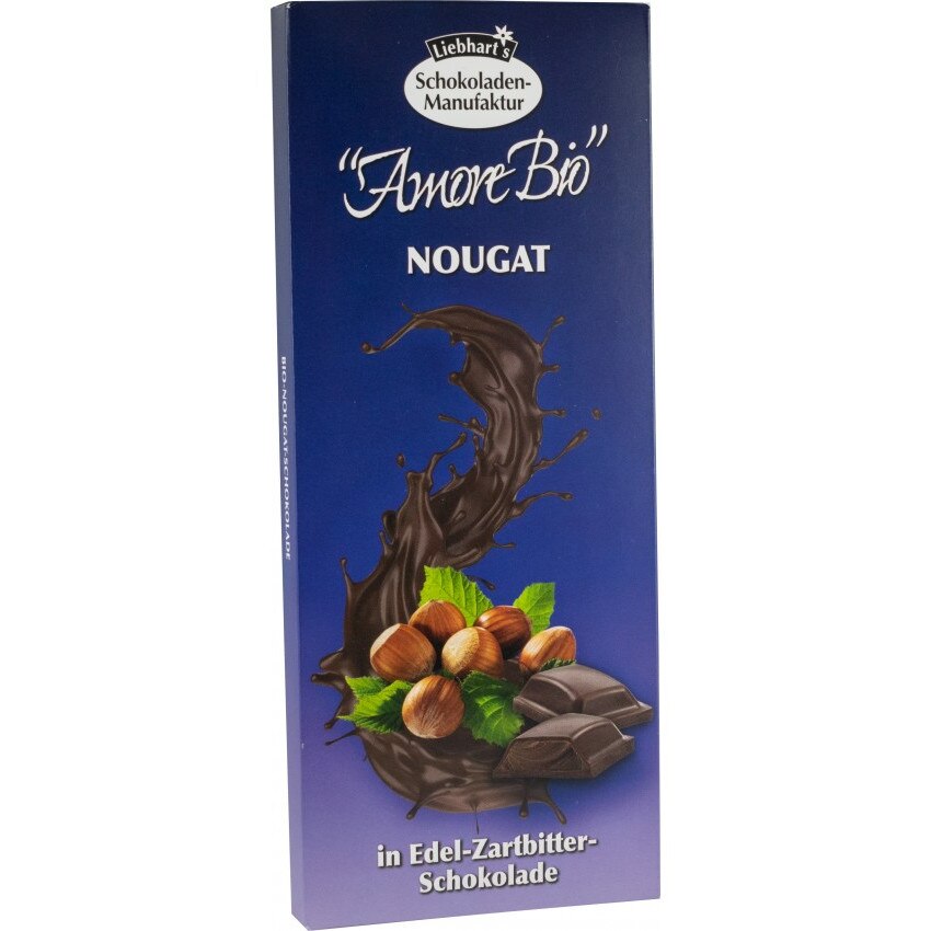 Ciocolata bio amaruie cu crema de alune, 100g Liebhart's amore bio