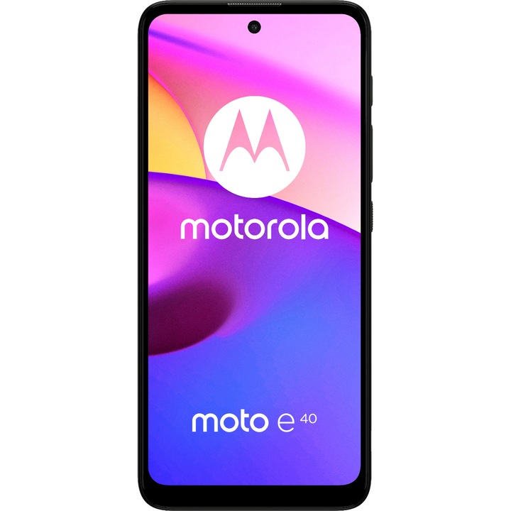Telefon mobil Motorola Moto E40, Dual SIM, 64GB, 4GB RAM, 4G, Carbon Grey