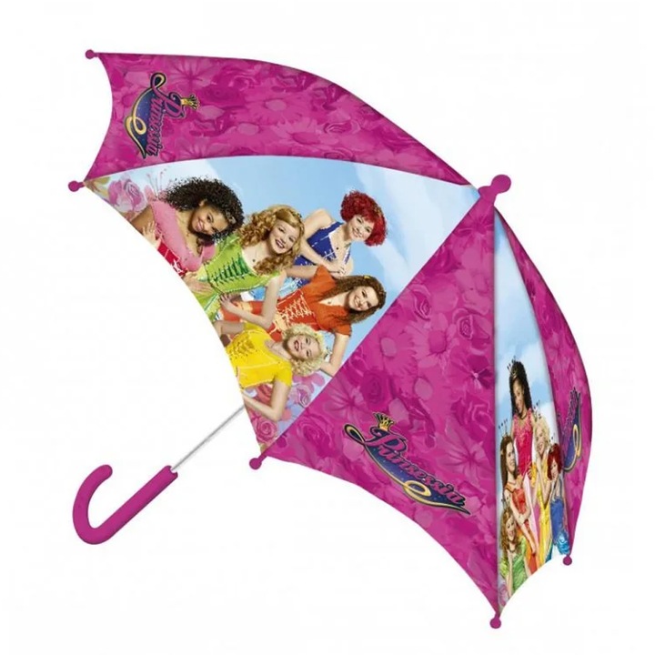 Gyermek esernyő Disney Princess 185949 2-30, Íves fogantyú, Lila, 65 cm