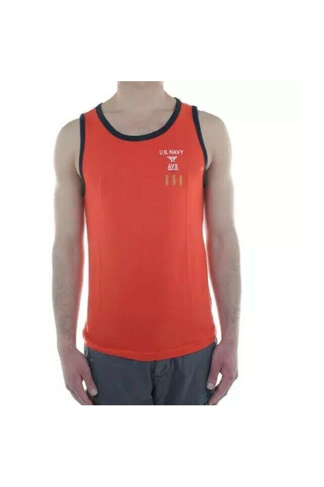 Maiou Barbati Avirex din bumbac, 2XL, Rosu