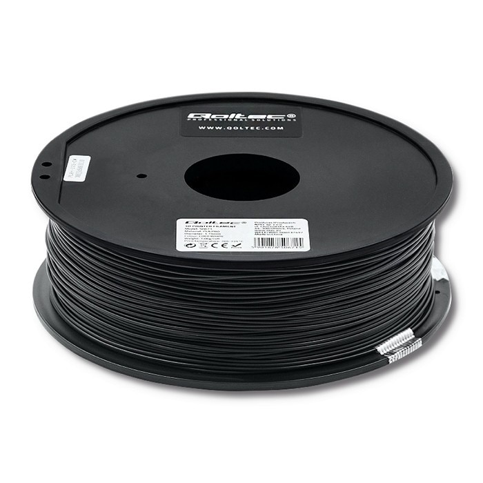 Filament profesional Qoltec pentru imprimata 3D, ABS PRO, 1,75 mm, 1 kg, Negru