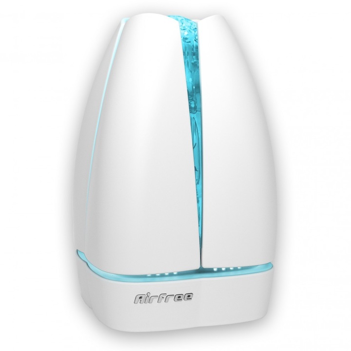 Пречиствател на въздух Airfree Lotus, Нощно осветление, 60 m², 52W, Бял