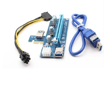 Placa Riser, Qoltec, PCi-E 1x-16x, USB 3.0, SATA, 6 pini Placa Riser, Qoltec, PCi-E 1x-16x, USB 3.0, SATA, 6 pini