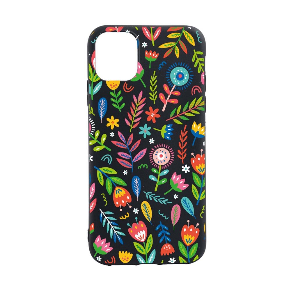 Husa Silicon Compatibila cu Apple iPhone 13 Pro, Happy Flowers, rezistenta la uzura, anti-alunecare, B756