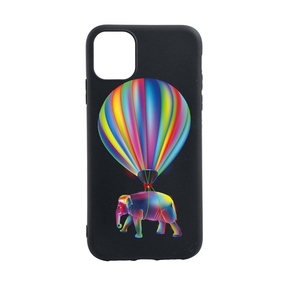 Husa Silicon Compatibila cu Apple iPhone 13 Mini, Rainbow Elefant, rezistenta la uzura, anti-alunecare, B767