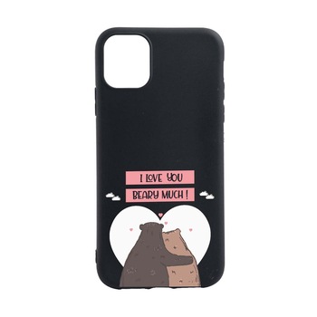 Husa Silicon Compatibila cu Apple iPhone 13, I Love U Beary Much!, rezistenta la uzura, anti-alunecare, B766 Husa Silicon Compatibila cu Apple iPhone 13, I Love U Beary Much!, rezistenta la uzura, anti-alunecare, B766