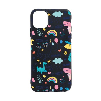 Husa Silicon Compatibila cu Apple iPhone 13 Mini, Unicorn - Dreams Comes True, rezistenta la uzura, anti-alunecare, B759 Husa Silicon Compatibila cu Apple iPhone 13 Mini, Unicorn - Dreams Comes True, rezistenta la uzura, anti-alunecare, B759